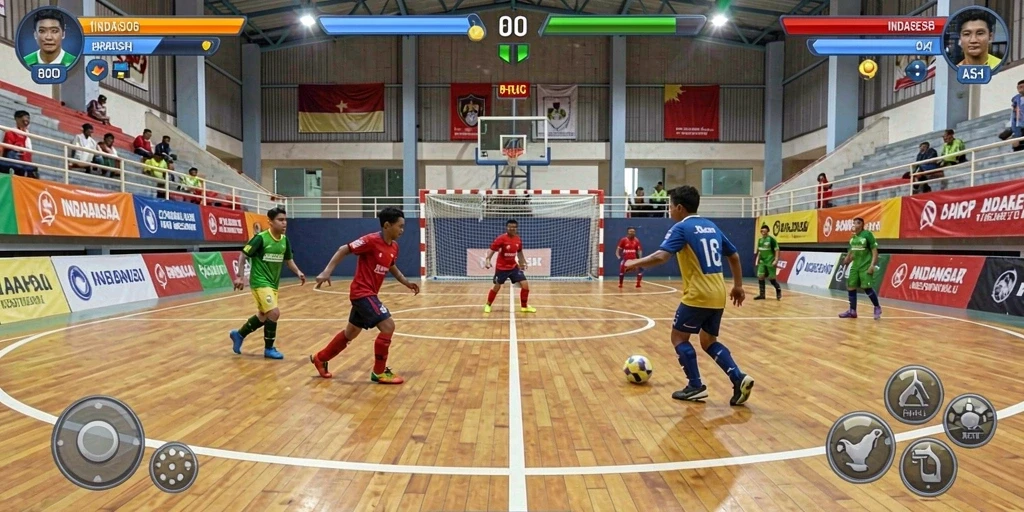 Pemandangan indah di salah satu level permainan.